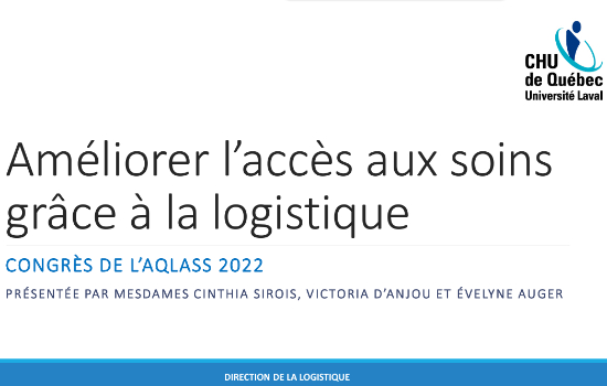 Améliorer l’accès aux soins grâce à la logistique